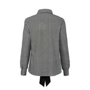 Diamond pattern tie blouse for women Nife image-4