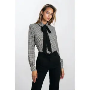 Diamond pattern tie blouse for women Nife image-3