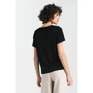 Basic blus med kort ärm dam Nife image-2