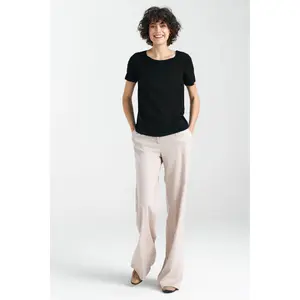 Basic blus med kort ärm dam Nife image-1