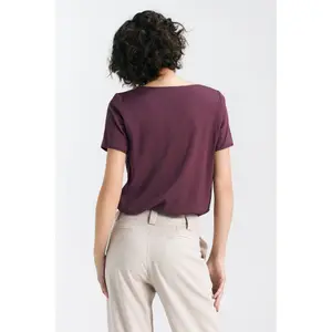 Basic blus med kort ärm dam Nife image-2