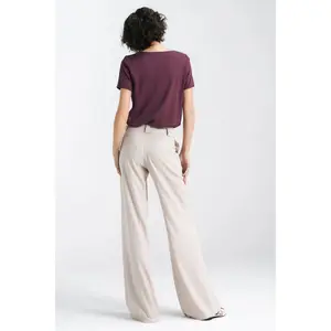 Basic blus med kort ärm dam Nife image-3