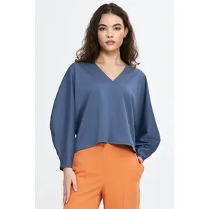 Oversized balloon sleeve blouse for women Nife image-1