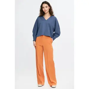 Oversized balloon sleeve blouse for women Nife image-2