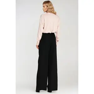 Women's viscose polo blouse with high collar Nife image-4