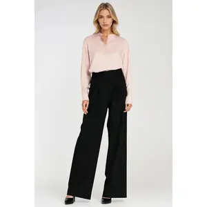 Women's viscose polo blouse with high collar Nife image-2
