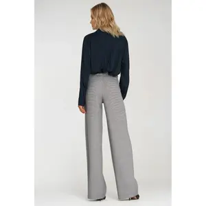Women's viscose polo blouse with high collar Nife image-3