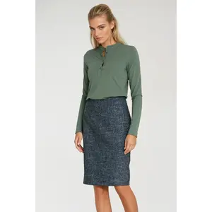 Women's polo blouse with high collar Nife image-2