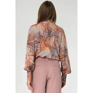 Women's viscose blouse with belt Nife image-3