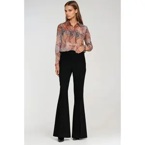Blouse with hidden button placket for women Nife image-2