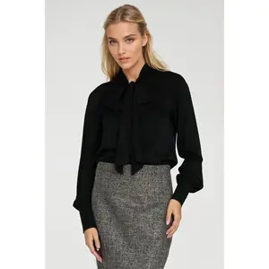 Vrouwelijke viscose blouse met riem Nife image-1