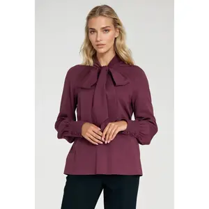 Vrouwelijke viscose blouse met riem Nife image-2