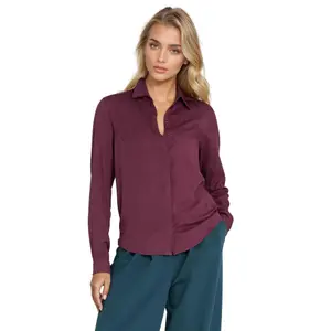 Blouse with hidden button placket for women Nife image-0