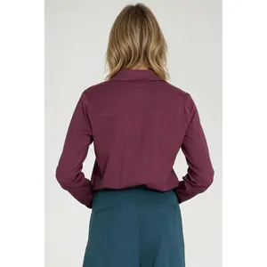 Blouse with hidden button placket for women Nife image-4