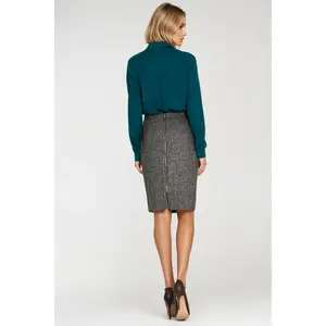 Blouse with hidden button placket for women Nife image-3
