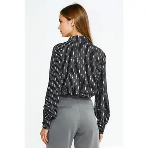 Blouse with black belt for women Nife image-3