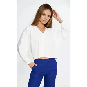 Oversized balloon sleeve blouse for women Nife image-1