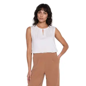 Women's Blouse with Decorative Neckline Nife