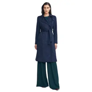 Women's double-breasted coat Nife Nubuck image-0
