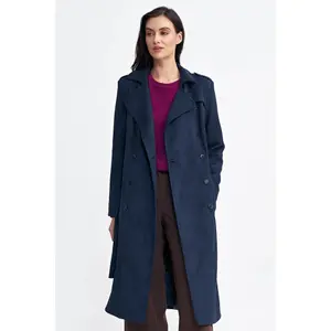Women's double-breasted coat Nife Nubuck image-2