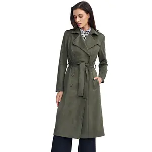 Women's double-breasted coat Nife Nubuck image-0