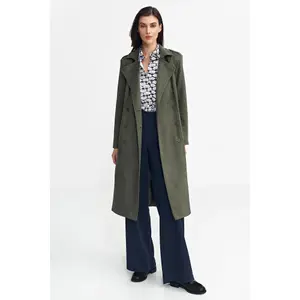 Women's double-breasted coat Nife Nubuck image-1