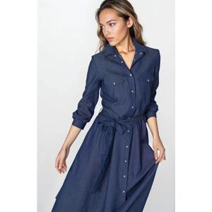 Dames midi overhemdjurk Nife image-2