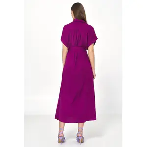 Kleid Hemdbluse midi Damen Nife image-2