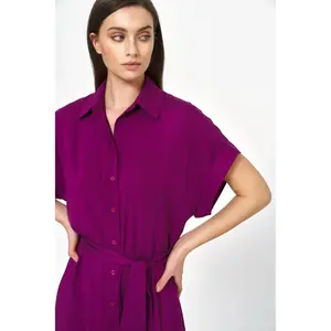 Kleid Hemdbluse midi Damen Nife image-3