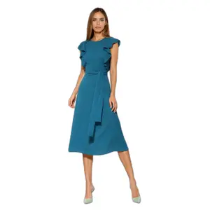 Frill Shoulder Dress for Women Nife image-0