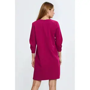 Pleated sleeve dress for women Nife image-2