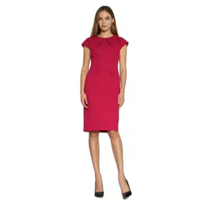 Robe à encolure plissée femme Nife image-0