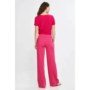 Kvinnors veckade byxor Nife Wide Leg image-4