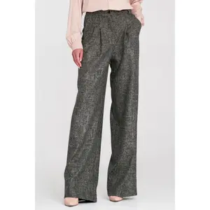 Kvinnors veckade byxor Nife Wide Leg image-1