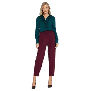 Pantaloni larghi a vita alta donna Nife image-0