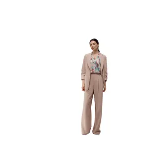 Wide Leg Trousers with Pleats Women Nife image-4