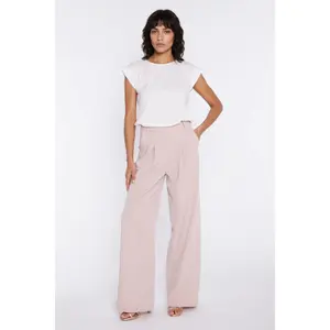 Wide Leg Trousers with Pleats Women Nife image-1