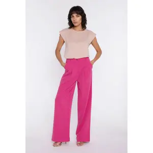 Wide Leg Trousers with Pleats Women Nife image-2