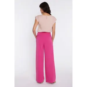 Wide Leg Trousers with Pleats Women Nife image-3