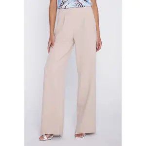 Wide Waist Trousers with Pleats Women's Nife image-1