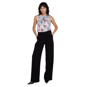 Wide Waist Trousers with Pleats Women's Nife image-0