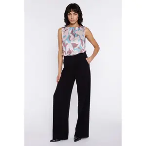 Wide Waist Trousers with Pleats Women's Nife image-1