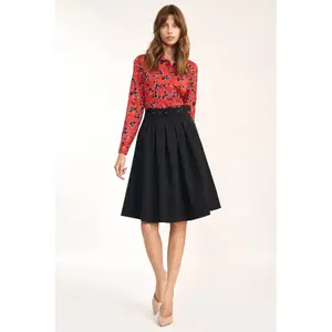 Mid-length skirt with belt for women Nife image-1
