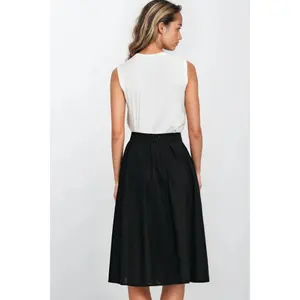 Plissé midi-rok voor dames Nife Rayon image-2