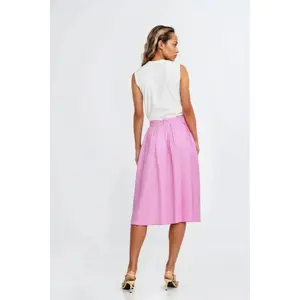 Plissé midi-rok voor dames Nife Rayon image-2