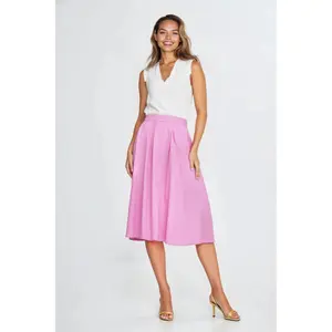 Plissé midi-rok voor dames Nife Rayon image-1