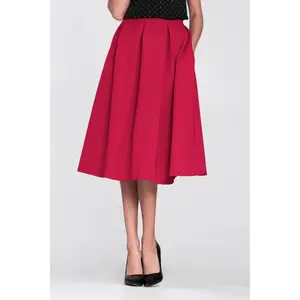 Vrouwelijke midi uitlopende rok Nife image-1