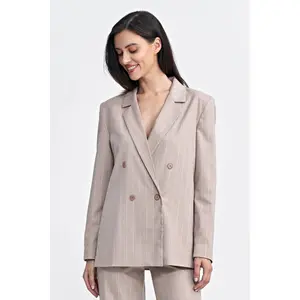 Women's oversized buttoned blazer Nife Striped image-1