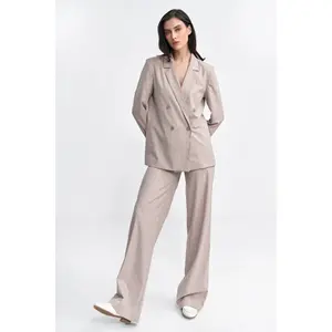 Women's oversized buttoned blazer Nife Striped image-4