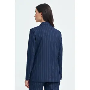 Women's oversized buttoned blazer Nife Striped image-3